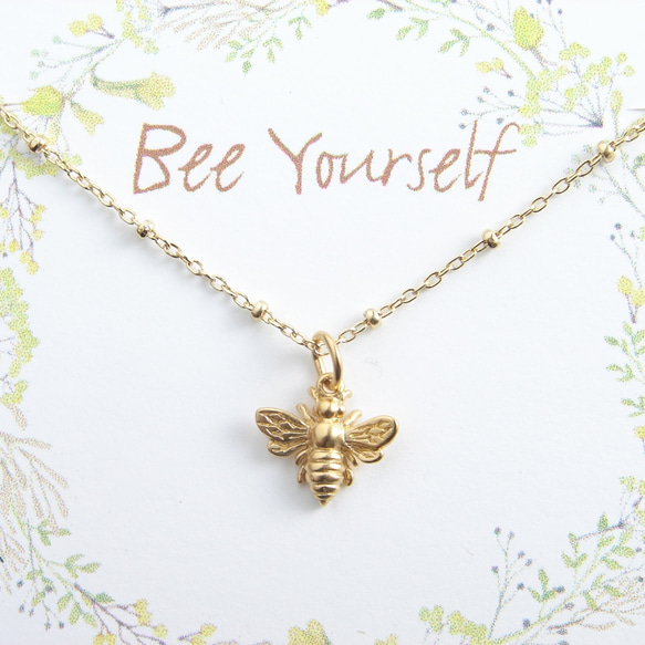みつばちのネックレス ~ Bee Yourself ~ あなたらしく、ありのままの自分で 1枚目の画像