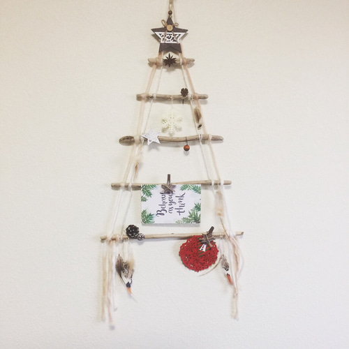 ハンドメイド✴︎クリスマス ウォール ツリー インテリア 流木アート