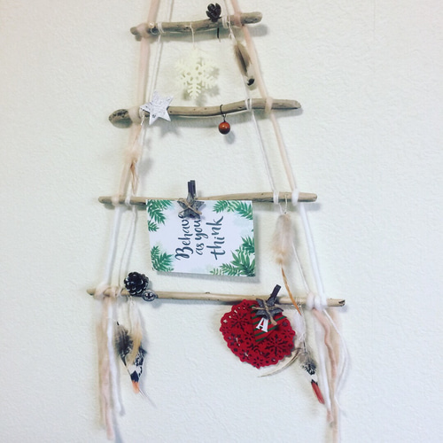 ハンドメイド✴︎クリスマス ウォール ツリー インテリア 流木アート
