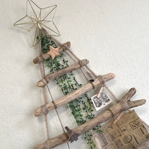 フォトクリップ&フック付✴︎クリスマス ウォール ツリー インテリア