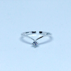 silver925   cz diamond ring silver 2枚目の画像