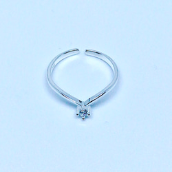 silver925   cz diamond ring silver 3枚目の画像