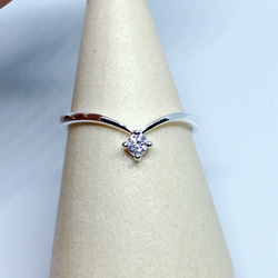 silver925   cz diamond ring silver 5枚目の画像