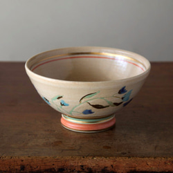 カフェオレボウル　青い花 2枚目の画像