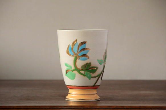 ゴブレット　青い花 1枚目の画像