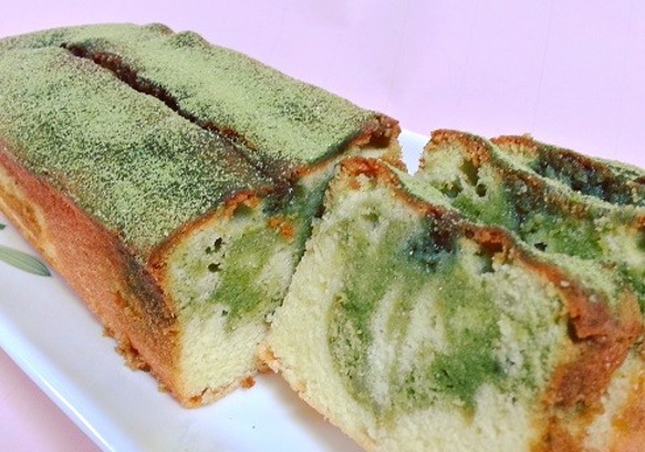 【送料無料】和洋な抹茶マーブル（パウンドケーキ） 1枚目の画像