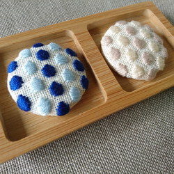 刺繍ブローチ～しずく～(ヘアゴムに変更可) 3枚目の画像