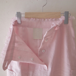 ローズのスカート（ベルギーリネン） 3枚目の画像