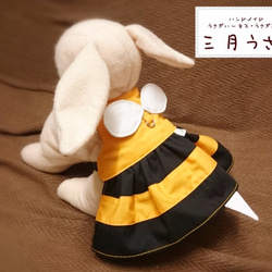 Lうさぎ用ハーネス【ミツバチの女の子Lサイズ】 4枚目の画像