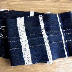 手織りマフラー　（羊毛糸） 2枚目の画像