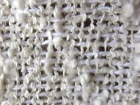手織りさわやか真白マフラー 4枚目の画像