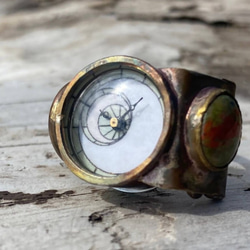 天然石と時計の指輪【ユナカイト】 1枚目の画像