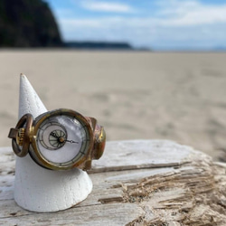 天然石と時計の指輪【ユナカイト】 3枚目の画像