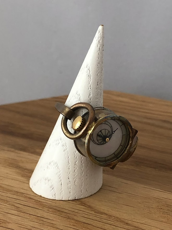 天然石と時計の指輪【ユナカイト】 5枚目の画像