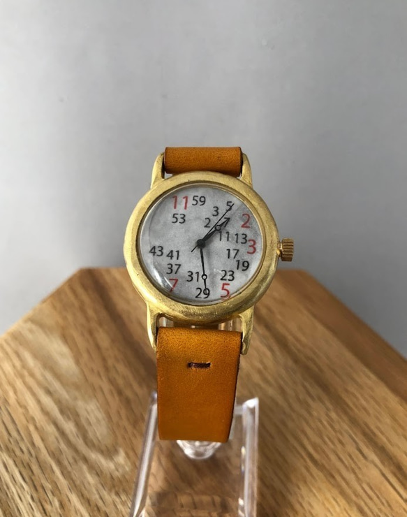 不等間隔時間腕時計「素数時間計」 2枚目の画像