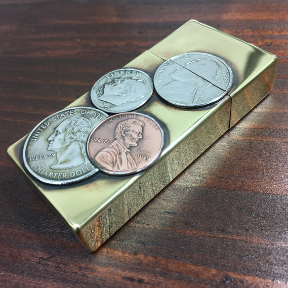 真鍮製 携帯灰皿 USAコインアソート 1枚目の画像