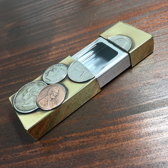 真鍮製 携帯灰皿 USAコインアソート 2枚目の画像