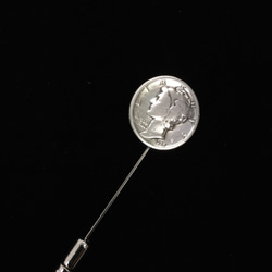 SV900"MARCURY"Coin&Feather Hat Pin 3枚目の画像