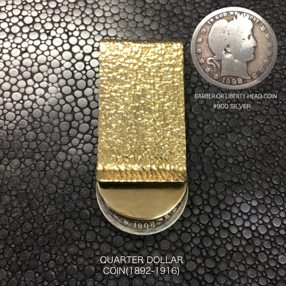 BARBER Silver900 Coin Money Clip 2枚目の画像