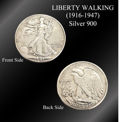 マネークリップ・"Carving Money Clip w/EAGLE HALF DOLLAR COIN"・SV900 5枚目の画像