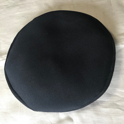 キッズビッグベレー帽　ブラック 2枚目の画像
