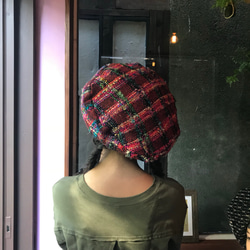 MINI BERET 赤チェック 5枚目の画像