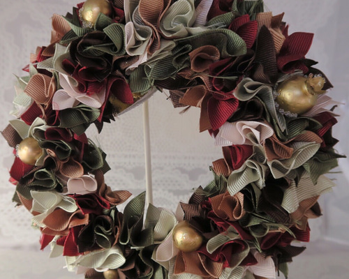 クリスマスリース リボンリースver リース flowergarden 通販 4812341