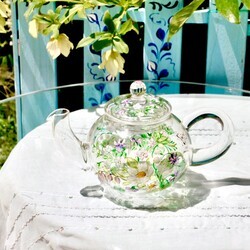 耐熱ジャンピングポットのみ　Lサイズ　【ホワイトブーケ】