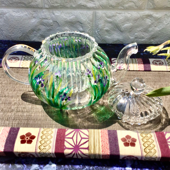 〖倒綠茶，完成工作！森輪的玻璃茶具在水面搖曳’耐熱壺【Duriwa】1件 第2張的照片