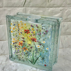 ガラスブロック　presse flowers 6枚目の画像