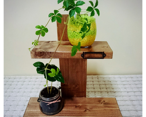 ☆飾り棚 ラック 観葉植物 多肉植物飾り台 ナチュラル