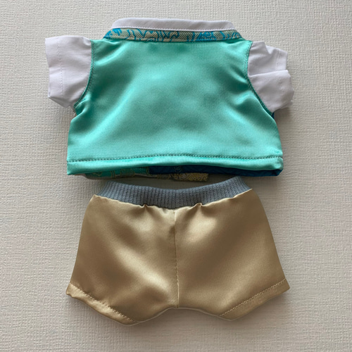 20cmぬいぐるみ用 韓服 ☆ 上下セット ☆ ブルー×パープル