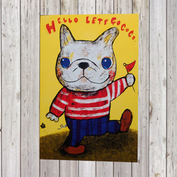 A4ポスター　White-french-bulldog(フレンチブルドッグ) 2枚目の画像