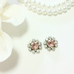 Vintage Rose×flowerビジューピアス 3枚目の画像