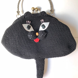 黒猫のハンドバッグ 1枚目の画像