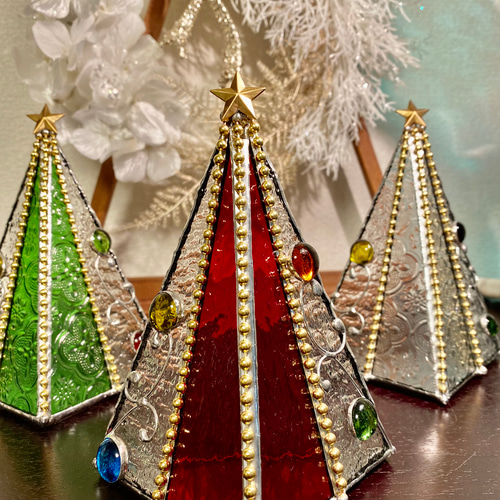 新品クリスマス ステンドグラス Kris Kringle グラスマスターズ
