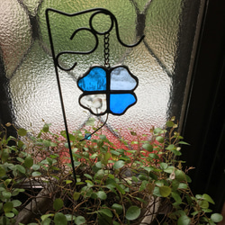 四つ葉のクローバー ガーデンピック(ブルー) 2枚目の画像
