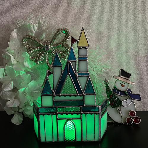 ♢ガラスのお城ライトアップ*ステンドグラス クリスマス ♢ガラスのお城ライトアップ*ステンドグラス クリスマス