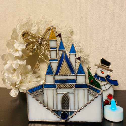 ♢ガラスのお城ライトアップ＊ステンドグラス クリスマス