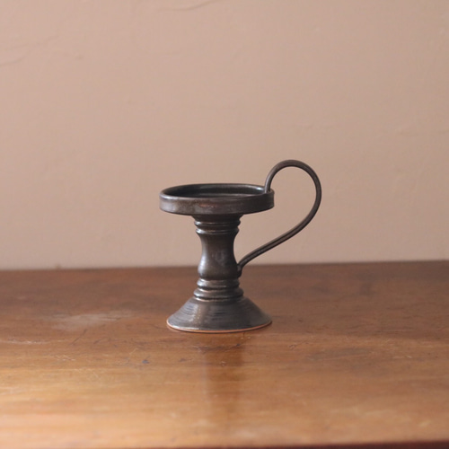 陶器のキャンドルスタンド 大 キャンドル・キャンドルホルダー