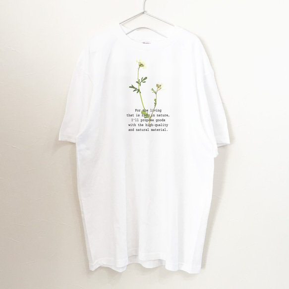 【送料無料】BigTシャツ押し花プリントT/ルッコラ 2枚目の画像