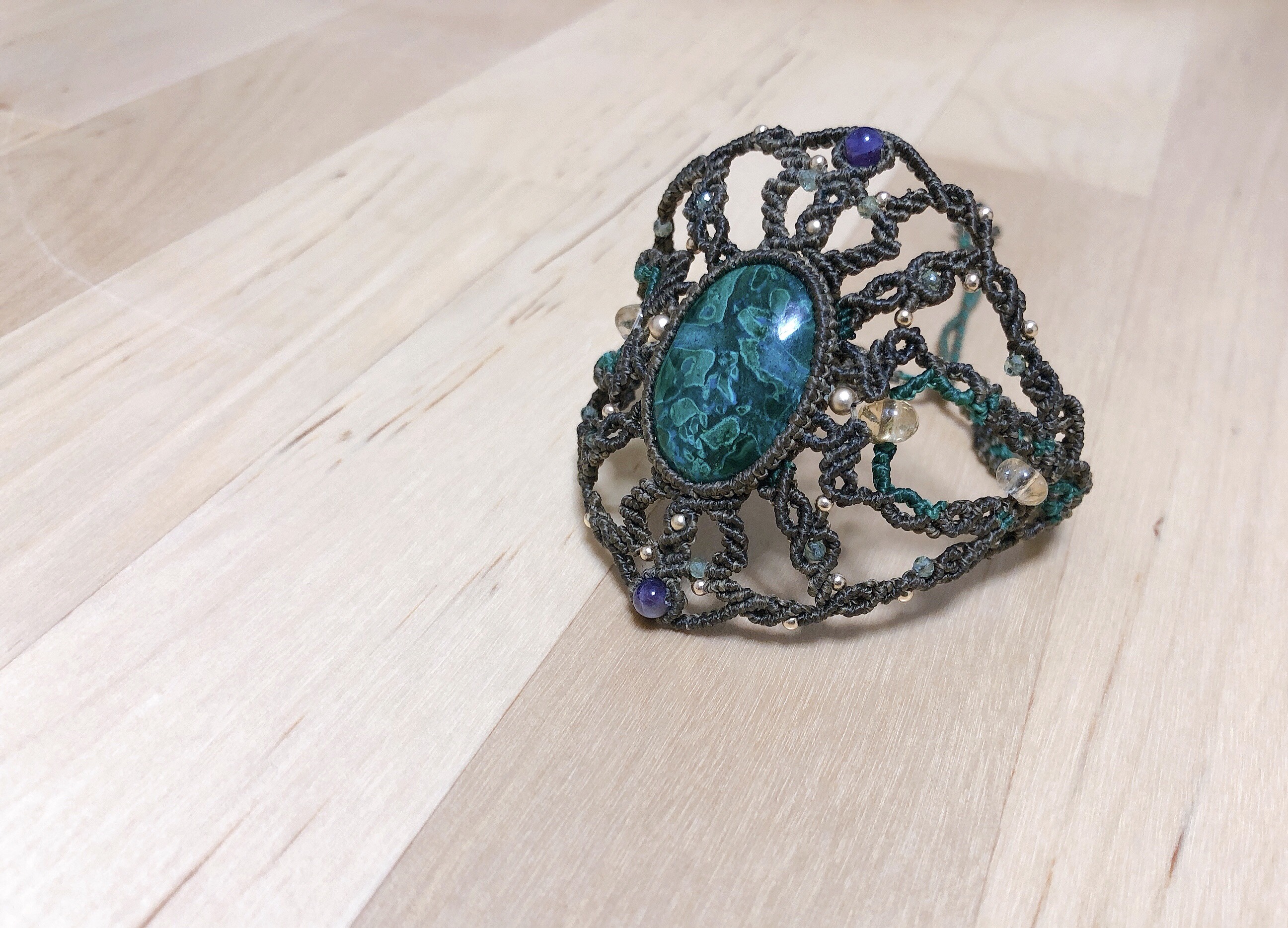 アズロマラカイトのブレスレット☆