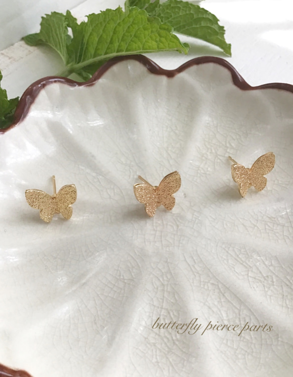 【高品質銅製品】butterfly pierce 5ペア 2枚目の画像