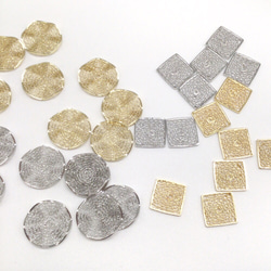 net  square silver parts 2個 2枚目の画像