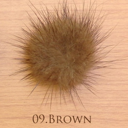 ふわっふわのミンクファー ブラウン 10個 4枚目の画像