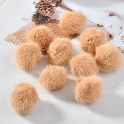 マスクチャーム ふわふわファーボール2個セットハンドメイド