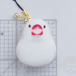【再販】もっちり文鳥さんの小物入れ 4枚目の画像
