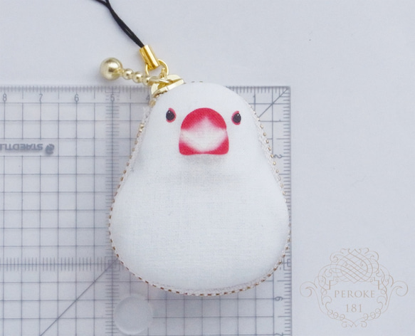 【再販】もっちり文鳥さんの小物入れ 4枚目の画像