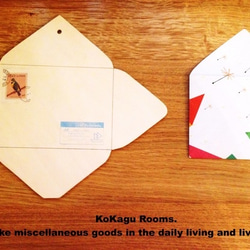 手作り用型板　セット　封筒ぽちミニポチ3種類（木製品） 3枚目の画像
