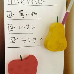 マグネット付きペン立て りんごor洋梨 3枚目の画像